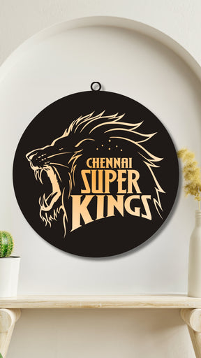 Chennai Super King IPL LOGO LED Wall Decor Light