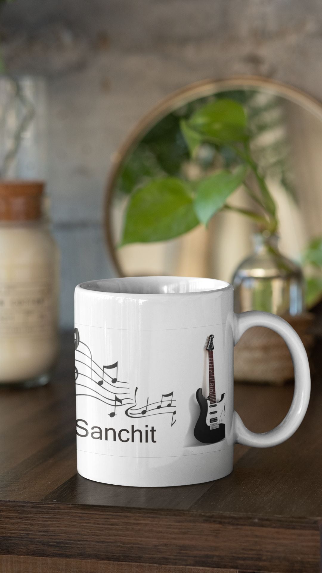 Personalized Guitar Mug