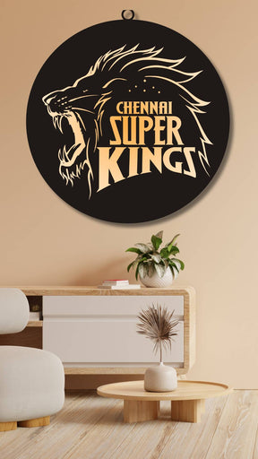 Chennai Super King IPL LOGO LED Wall Decor Light