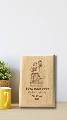 Personalized Wooden Engraved Photo Frame