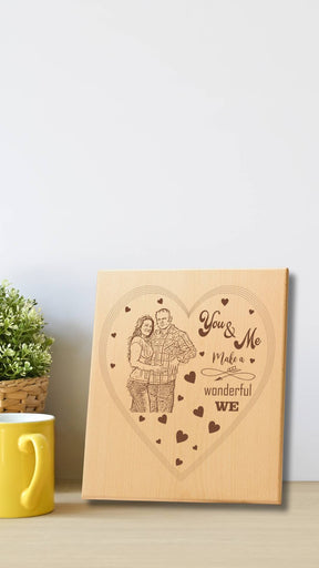 Personalized Wooden Engraved Photo Frame