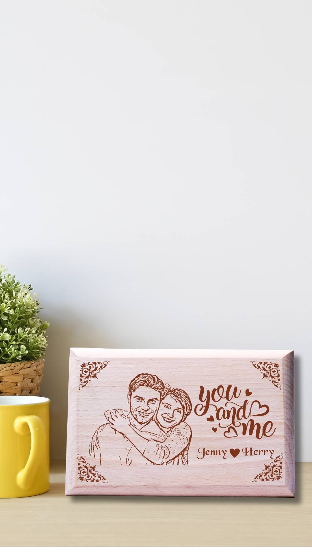 Personalized Wooden Engraved Photo Frame