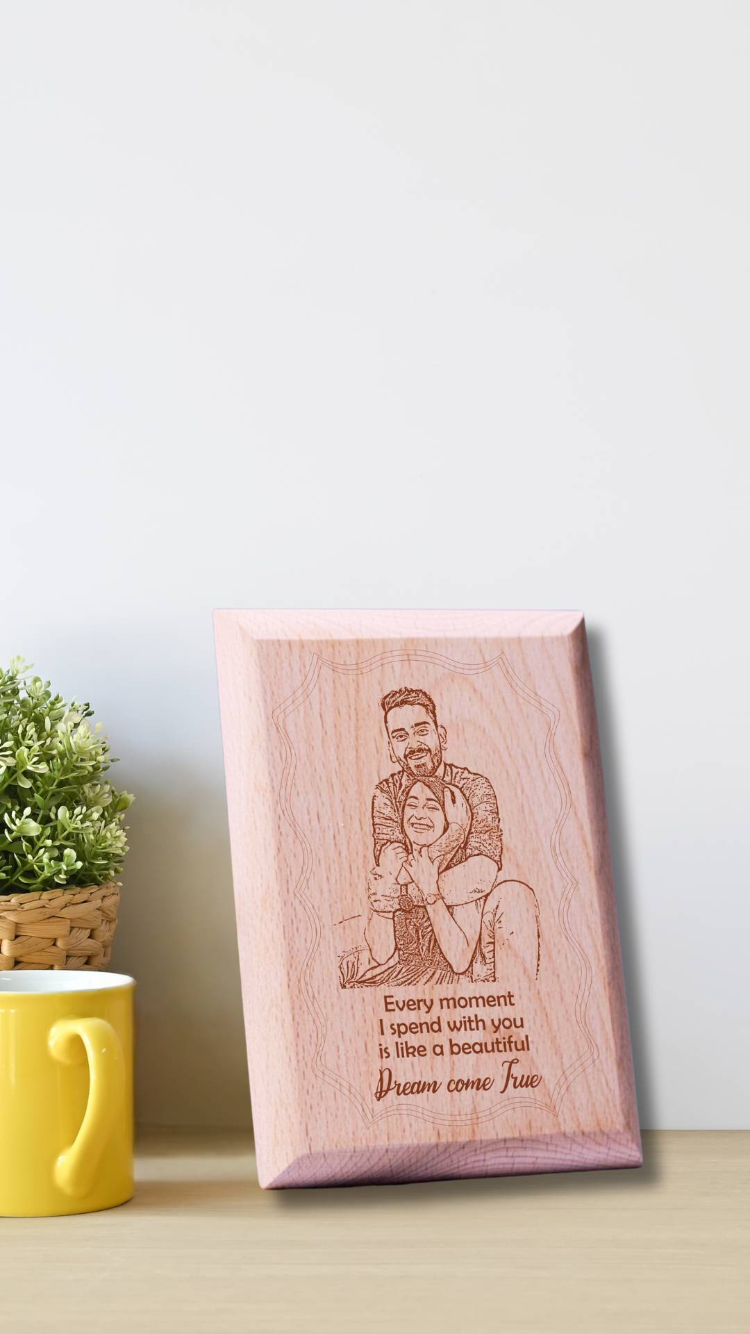 Personalized Wooden Engraved Photo Frame