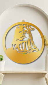 Golden Adiyogi LED Wall Decor Light