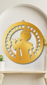 Golden Krishna Wall LED Wall Decor Light