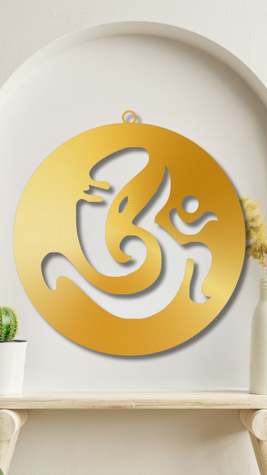 Golden Om Ganesha LED Wall Decor Light