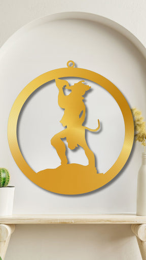 Golden BajrangBali Hanuman ji Wall LED Wall Decor Light