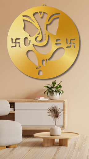 Golden Ganesh Ji Wall LED Wall Decor Light