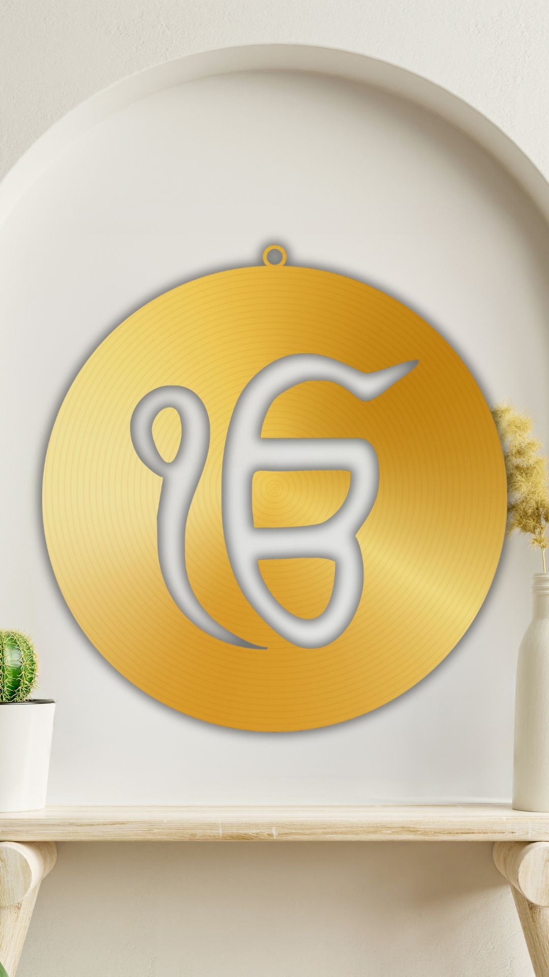 Golden Ek Onkar Wall LED Wall Decor Light