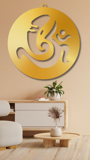 Golden Om Ganesha LED Wall Decor Light