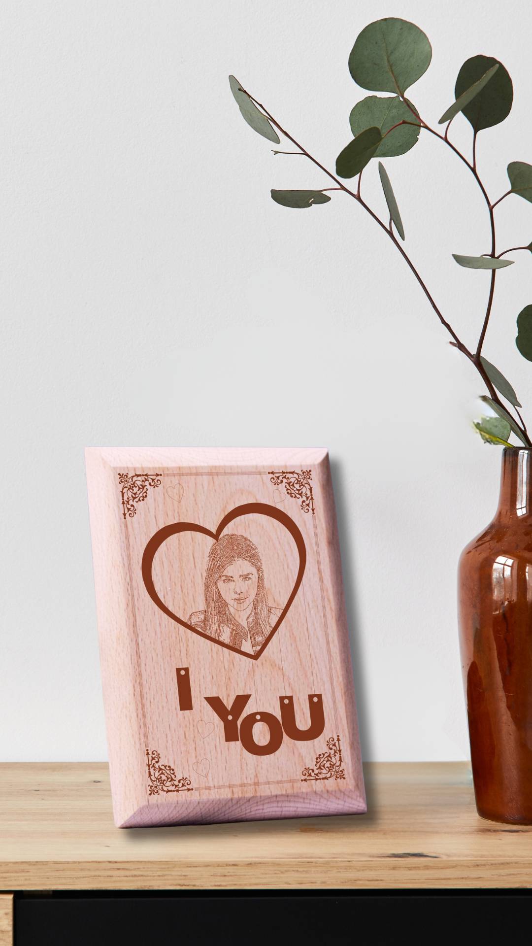 Personalized Wooden Engraved Photo Frame